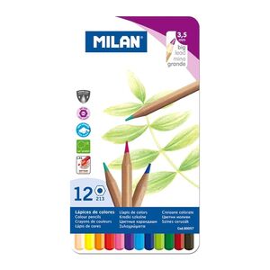 Milan Big Lead Colour Pencil In Metal Box (Set of 12)