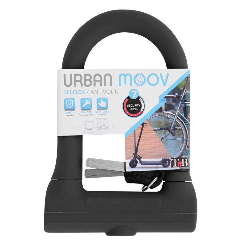 Urban Moov U Lock with Key for Bike/Scooter Grey