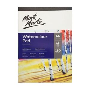 Mont Marte A4 Watercolour Pad German Paper 180Gsm (15 Sheets)