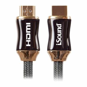 Isound High Speed Silver HDMI Cable with Ethernet 6Ft