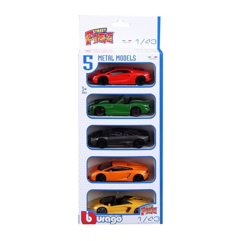 BBurago Street Fire 1.43 Scale Die-Cast Model Car (Pack of 5) (Assortment - Includes 1)