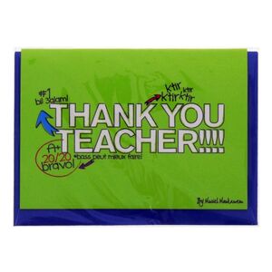 Mukagraf Thank You Teacher Greeting Card (10.3 x 7.3cm)