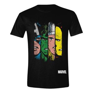 Time City Avengers Faces Men's T-Shirt Black