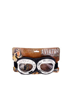 Elope Aviator Goggles Unisex 14+ Silver & Black/Cl