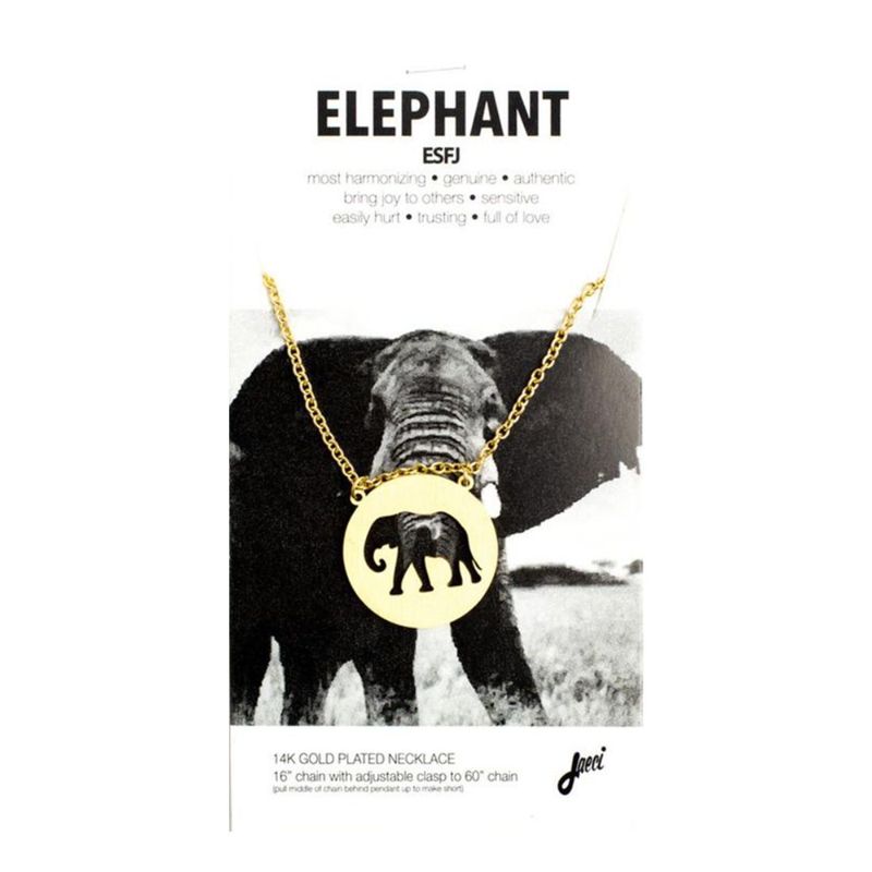 Jaeci Elephant Necklace Gold