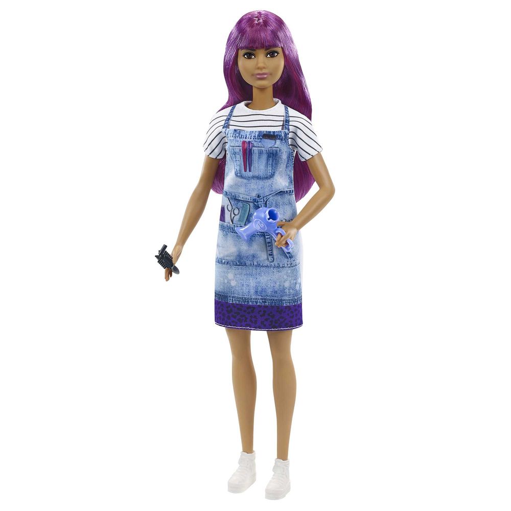 Barbie Careers Salon Stylist Doll With Purple Hair GTW36
