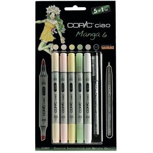 Copic Ciao Refillable Markers 5+1 - Manga 6 (Set of 6)