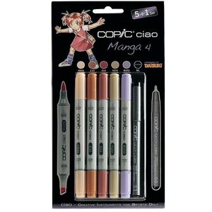 Copic Ciao Refillable Markers 5+1 - Manga 4 (Set of 6)