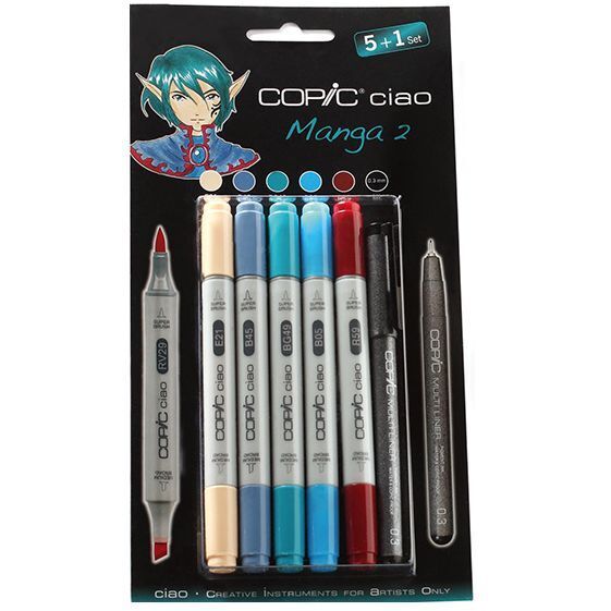 Copic Ciao Refillable Markers 5+1 - Manga 2 (Set of 6)