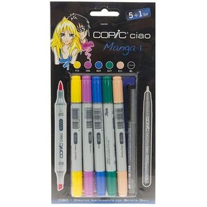 Copic Ciao Refillable Markers 5+1 - Manga 1 (Set of 6)