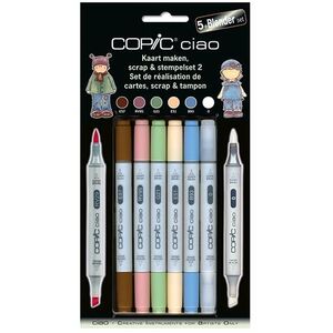 أقلام ماركر كوبيك تشاو  - مجموعة 1+5 - ألوان الخردة والكاوتشوك رقم 2