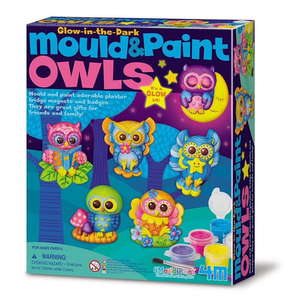 4M Mould & Paint/Glow Owls