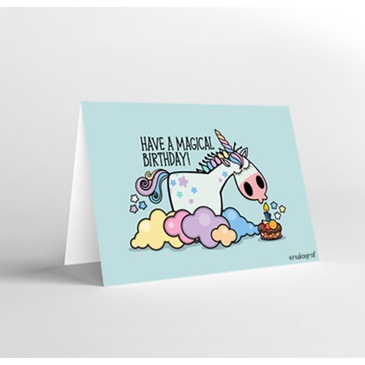 Mukagraf Have A Magical Birthday Greeting Card (10.3 x 7.3cm)
