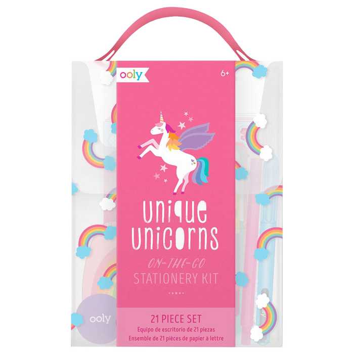 Ooly On-The-Go Stationery Kit Unique Unicorns