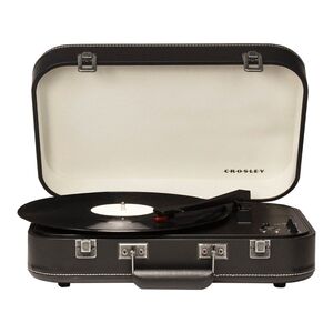 Crosley Coupe Portable Bluetooth Turntable with Built-in Speakers -  Black