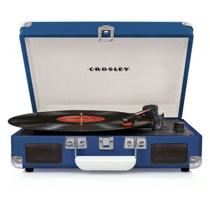 Crosley Cruiser Deluxe Portable Turntable with Built-in Speakers - Blue