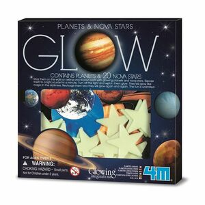 4M Glow In The Dark Planets And Nova Stars (20 pieces)