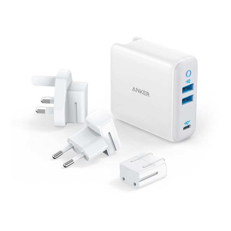 Anker PowerPort III 3-Port 65W USB-C Charger White