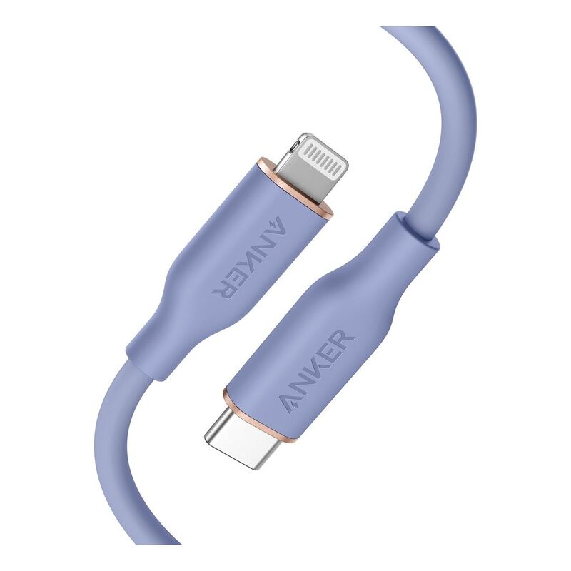 Anker PowerlLne III Flow USB-C with Lightning Connector 3ft Purple