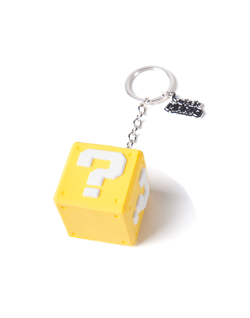 Difuzed Nintendo Question Mark Box Rubber 3D Yellow Keychain