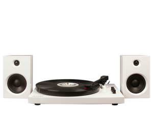 Crosley T100 Turntable System White With Speakers (Pair)