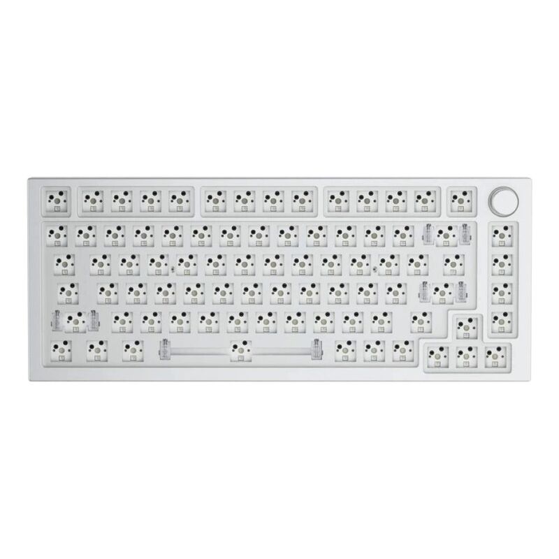 Glorious GMMK Pro gasket-mounted 75% Barebone Gaming Keyboard White Ice