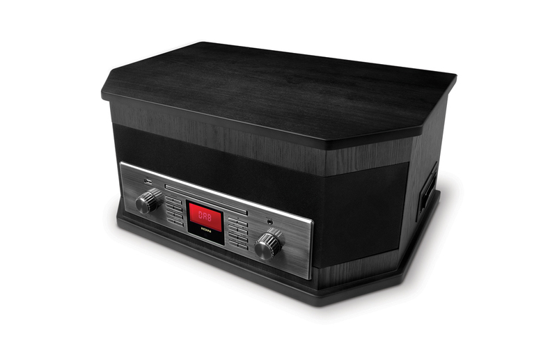 ION Octave LP 8-in-1 Turntable Music Center with Vinyl/CD/Cassette/USB/Radio/AUX - Black