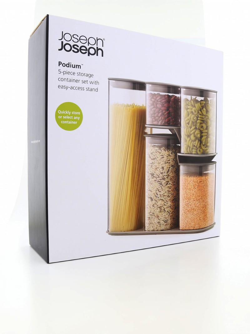 Joseph Joseph Podium Storage Jars Grey (Set of 5)