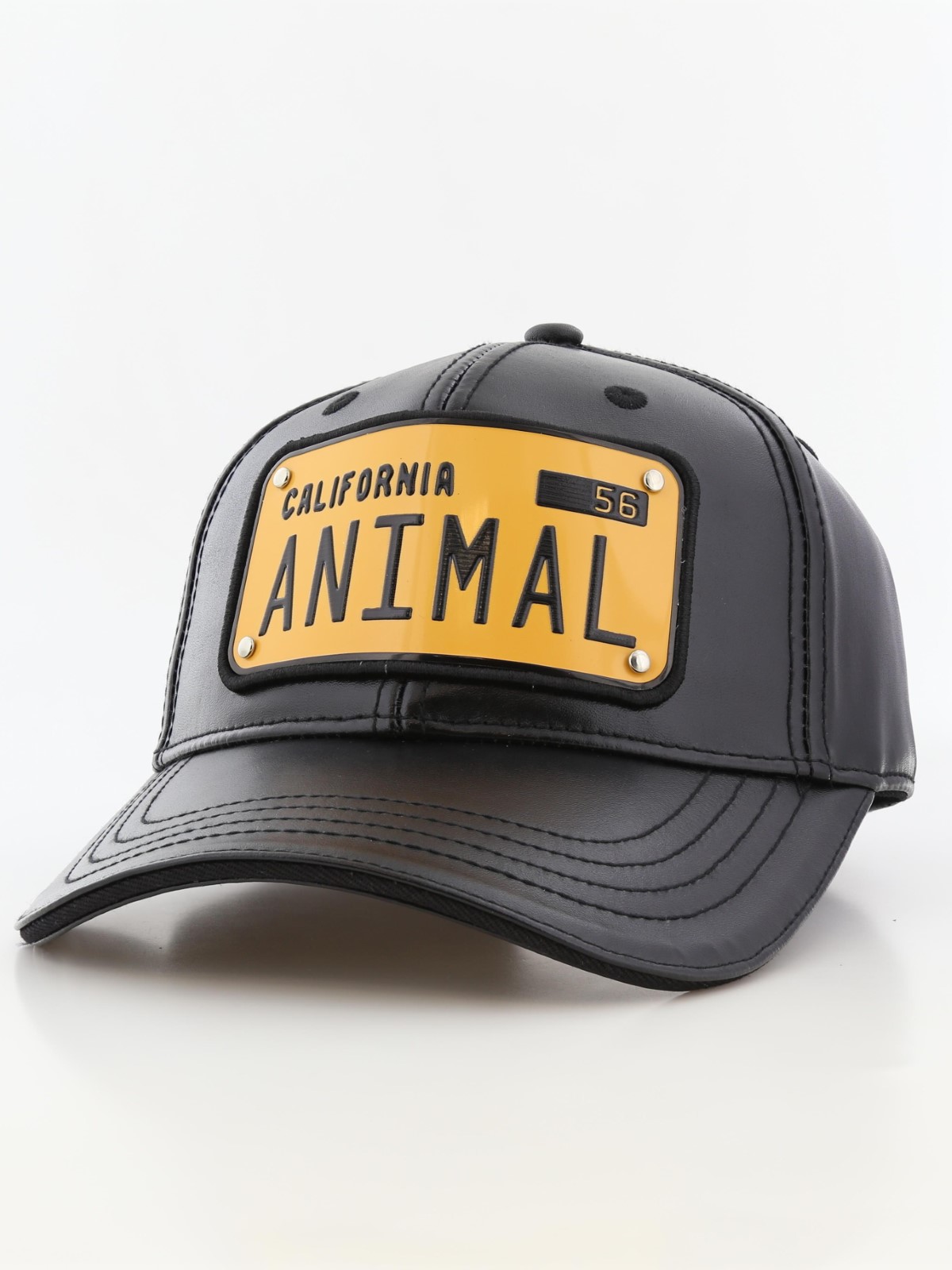 قبعة للجنسين بلوحة تحمل عبارة California No. Animal نموذج 1 من رقم بلون أسود