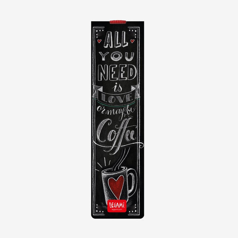 Legami Booklovers Collection Bookmark All You Need Is Love & Coffee