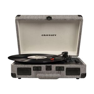 Crosley Cruiser Deluxe Portable Turntable with Built-in Speakers - Herringbone