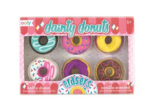 Ooly Dainty Donuts Scented Erasers (Set of 6)
