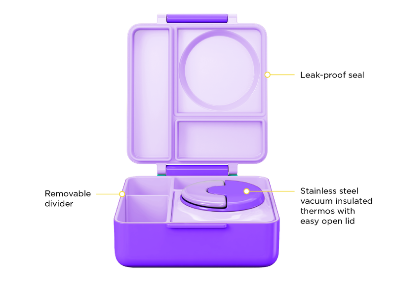 Omiebox Kids Lunchbox Purple Plum