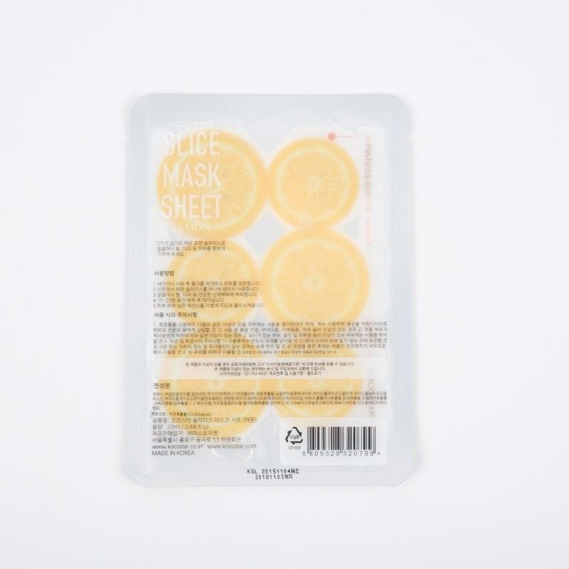 Kocostar Slice Mask Sheet Lemon (Pack Of 12)
