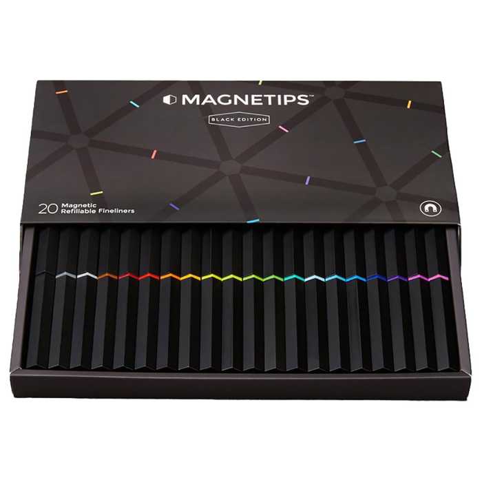 قلم Magnetips - الإصدار الأسود (مجموعة من 20 قلم)