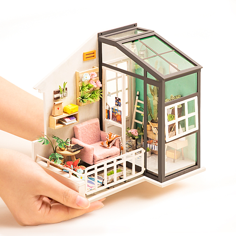 Robotime DIY Dollhouse Balcony Daydreaming