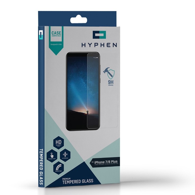 HYPHEN 2.5D Tempered Glass Screen Protector for iPhone 8 Plus/7 Plus