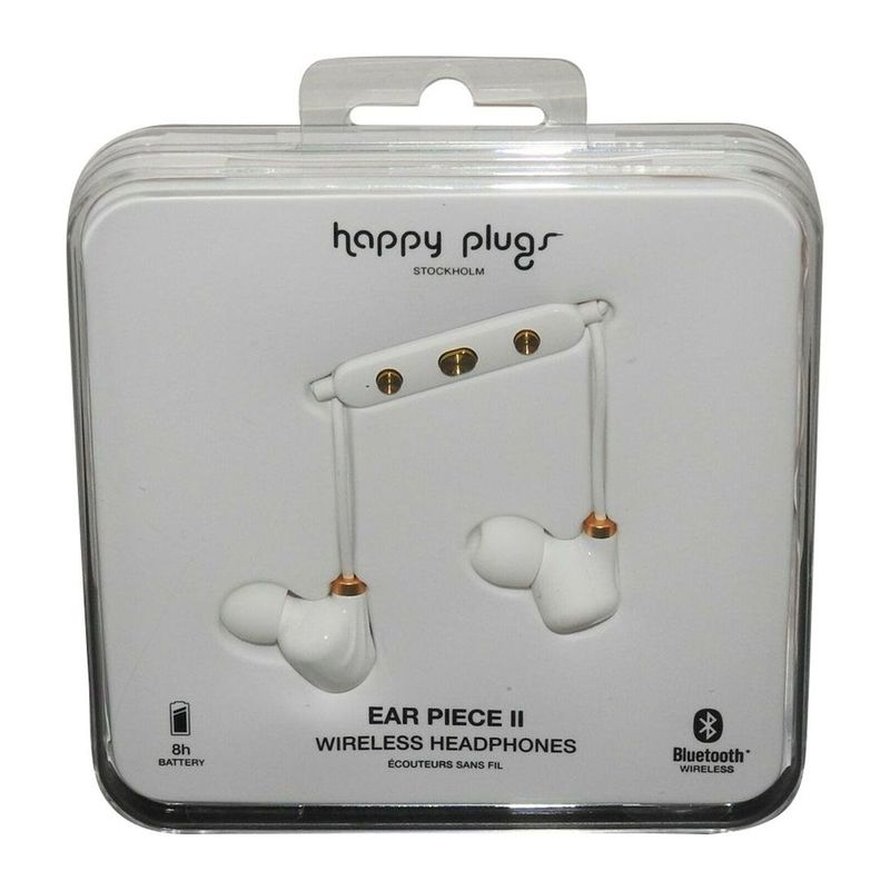 Happy Plugs Ear Piece II White/Gold In-Ear Earphones