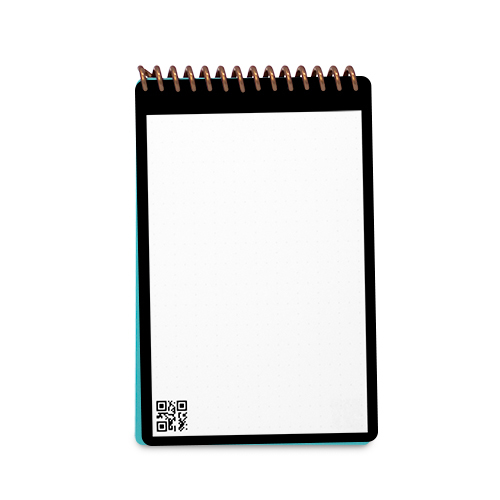دفتر ملاحظات ذكي صغير الحجم بضوء أزرق من روكيت بوك بمقاس ٣.٥ × ٥ بوصة