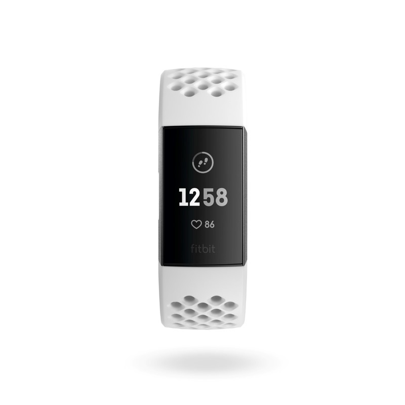 Fitbit Charge 3 Special Edition Graphite/White Silicone Activity Tracker