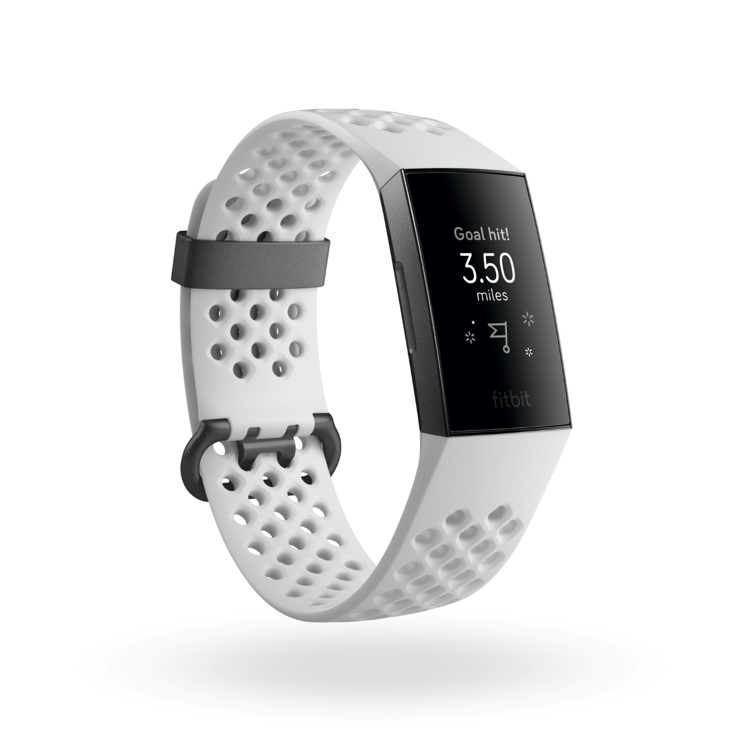 Fitbit Charge 3 Special Edition Graphite/White Silicone Activity Tracker