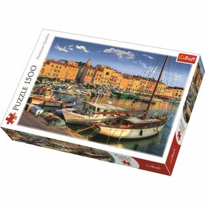 لعبة أحجية تركيب الصور المقطعة بتصميم الميناء القديم في سانت تروبيز مقاس 85 × 58 سم مكونة من (1500 قطعة) من ترفيل