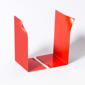 Block Page Book Ends Red