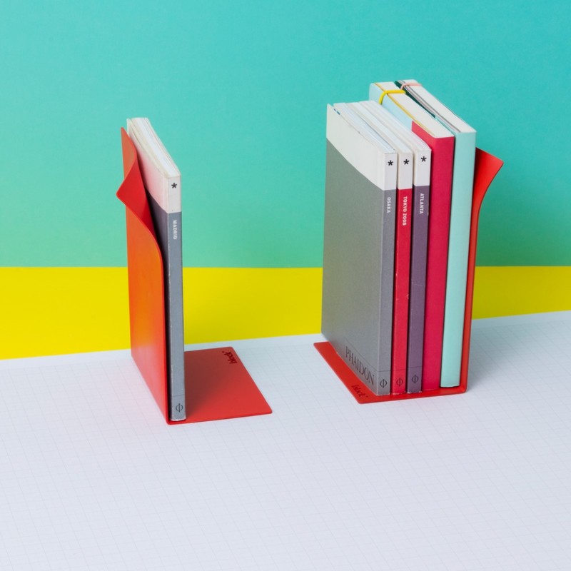 Block Page Book Ends White