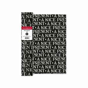 ورق هدايا بنمط Etch وطبعة تحمل عبارة A Nice Present من تصميم إيما بريدجووتر بلون أسود من Penny Kennedy