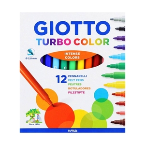 Giotto Water-Based Felt Coloring Pens (Set of 12)