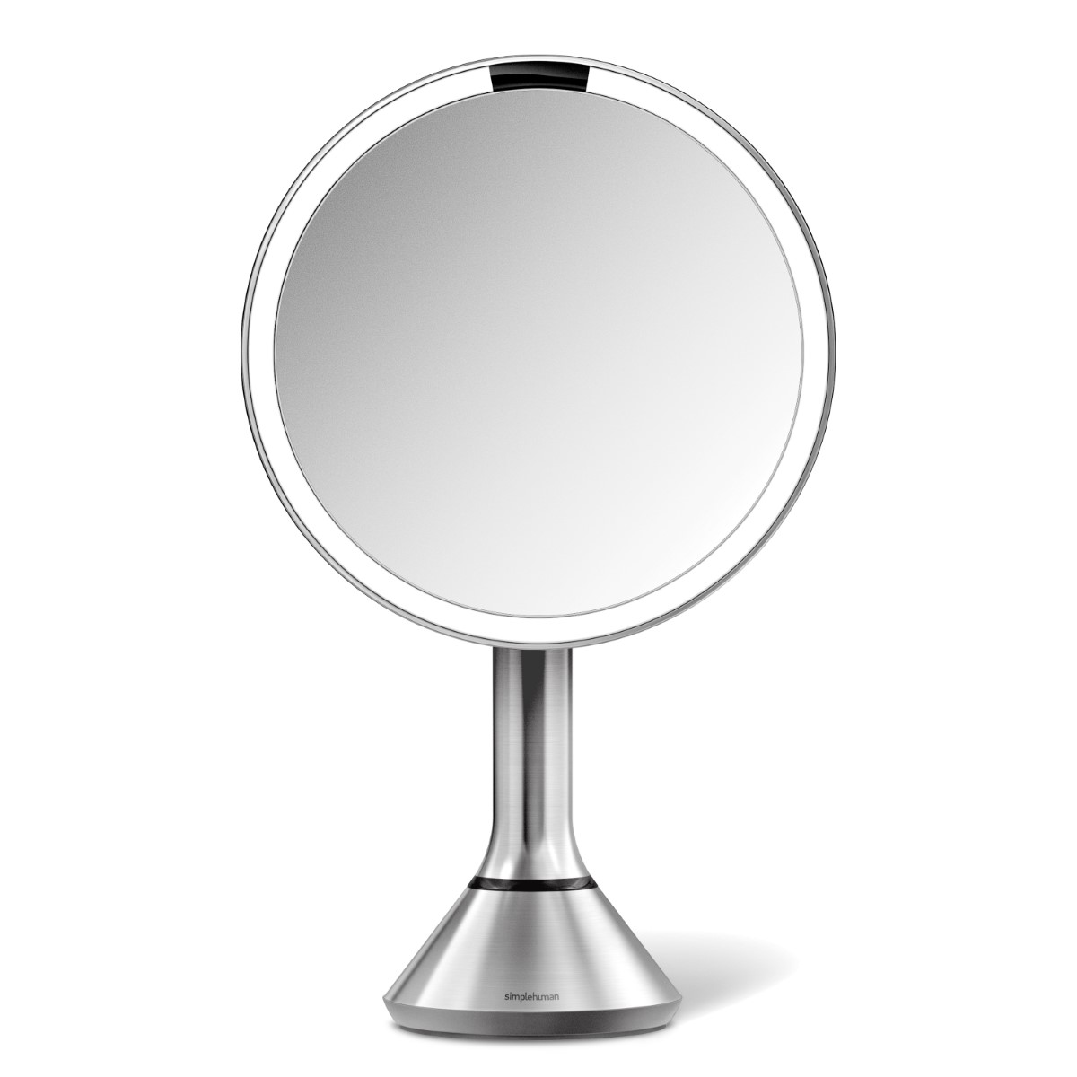 مستشعر بسيط يعمل باللمس للتحكم في المرآة بمقاس ٢٠ سم باللون الفضي