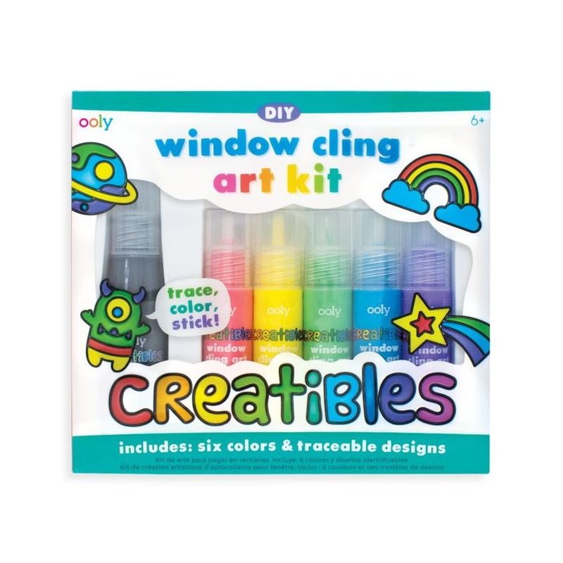 OOLY Creatibles Diy Window Cling Art Kit (Set of 7)