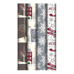 Eurowrap Contemporary Metallic Christmas Gift Wrap Roll 2 Meters