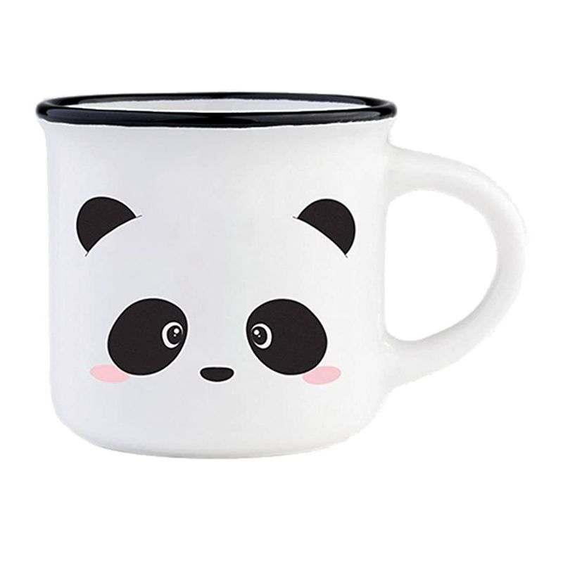 Legami Espresso for Two - Porelain Coffee Mugs 50 ml - Panda (Set of 2)
